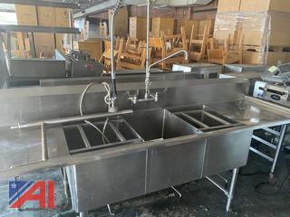 Stainless Steel Two Bay Sink Table